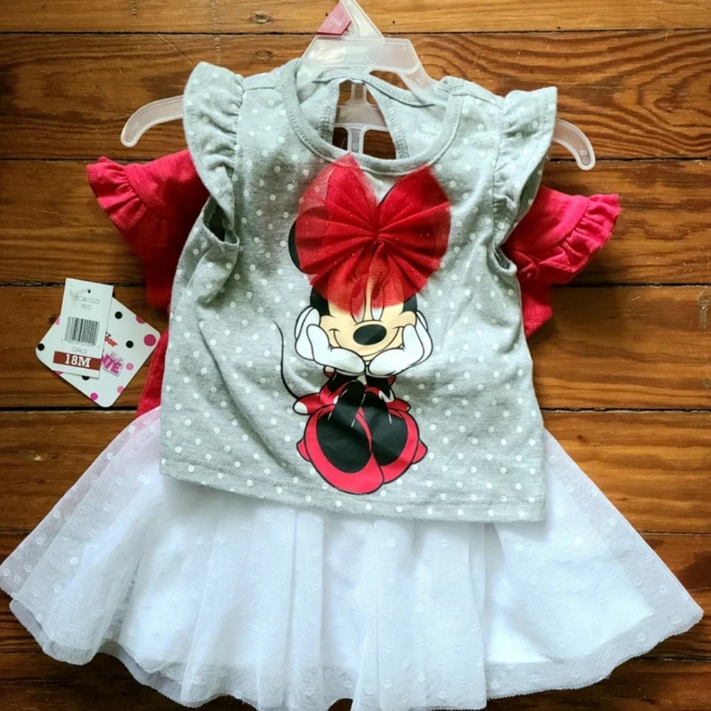 NWT 18 mo girls Disney's Minnie Mouse 3 piece set